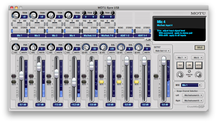 motu-8pre CueMix DSP