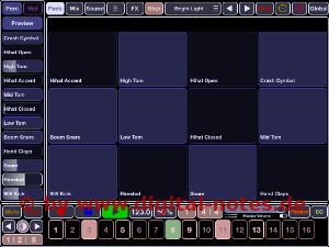 Stroke Machine Pad View Subdued Color Scheme